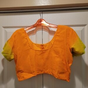 Vibrant Orange and Yellow Women's Top